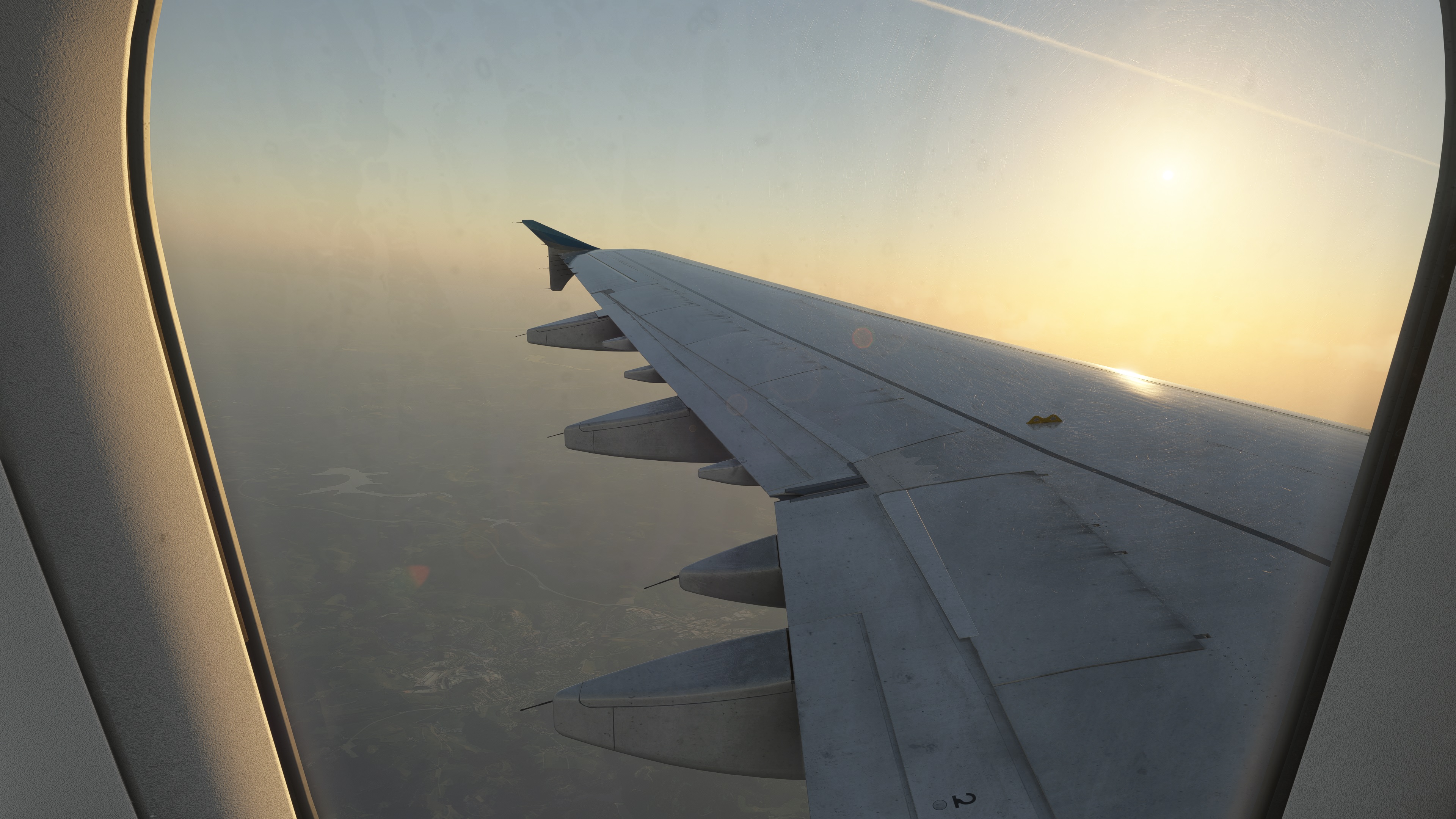 Sunset wing view from a vEWG community flight